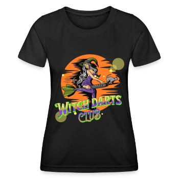 Witch Darts Club Halloween - Women's Functional T-Shirt - black - Front - AI Model Female 172 light (172cm)