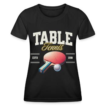 Ping-pong - T-shirt sport Femme - noir - Devant - AI Model Female 172 light (172cm)