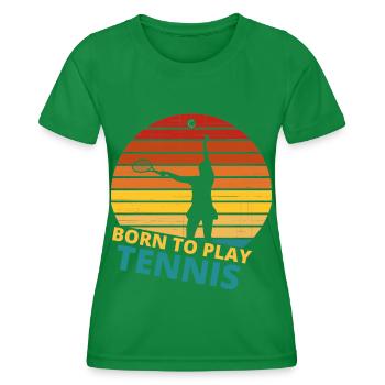 tennis / Tennis / Tennis spieler / Tennis Spielen - Frauen Funktions-T-Shirt - Kelly Green - Vorne - AI Model Female 172 dark (172cm)