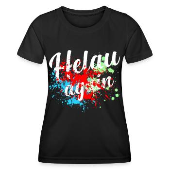 Helau Fasching, Fastnacht - Frauen Funktions-T-Shirt - Schwarz - Vorne - AI Model Female 172 light (172cm)