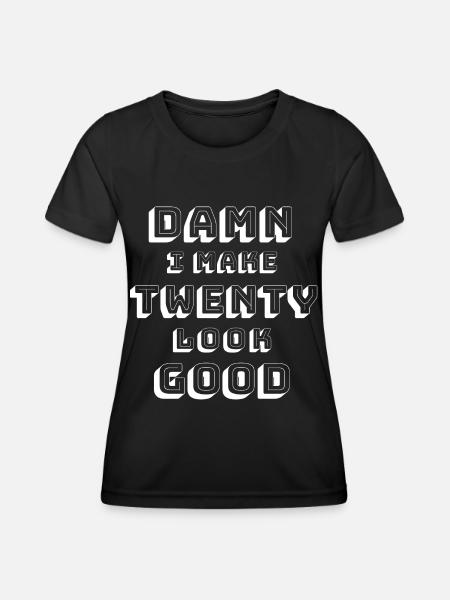 20th birthday - Women's Functional T-Shirt - black