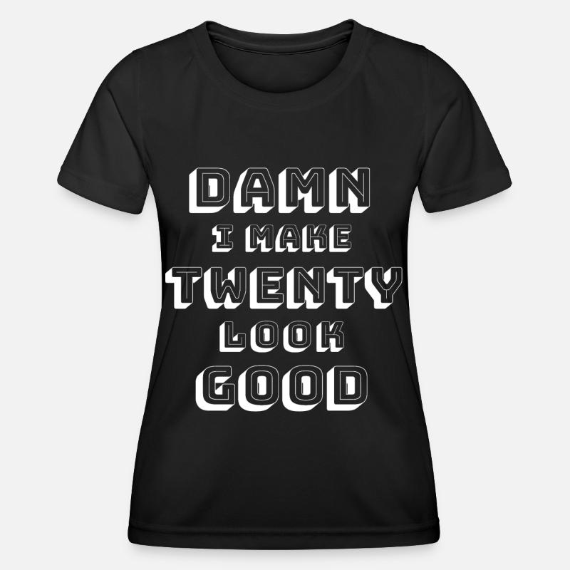 20th birthday - Women's Functional T-Shirt - black