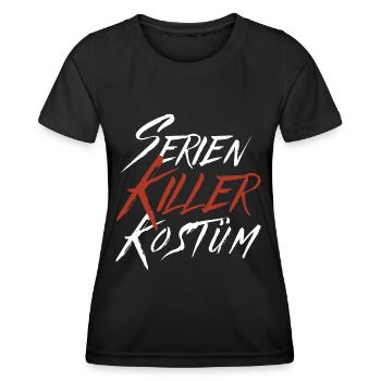 Serien Killer Kostüm Horror Halloween Grusel Fun - Frauen Funktions-T-Shirt - Schwarz - Vorne - AI Model Female 172 light (172cm)