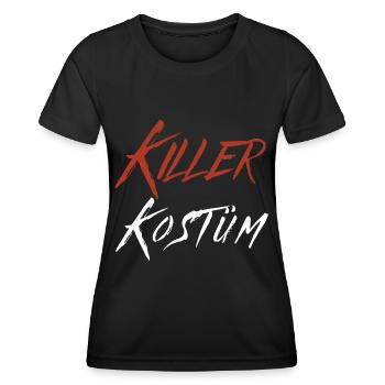 Serien Killer Kostüm Horror Halloween Grusel Fun - Frauen Funktions-T-Shirt - Schwarz - Vorne - AI Model Female 172 light (172cm)
