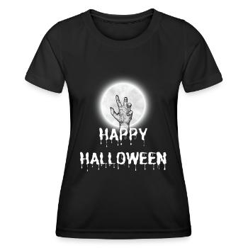 Happy Halloween Hand Zombie Creepy Vampire Blood - Women's Functional T-Shirt - black - Front - AI Model Female 172 light (172cm)