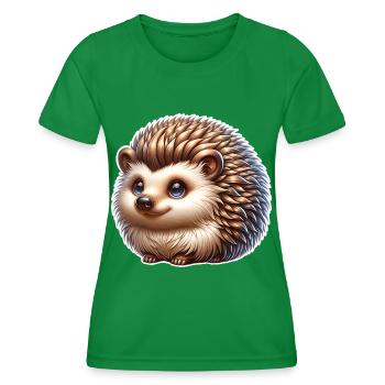 Hedgehog - Women's Functional T-Shirt - kelly green - Front - AI Model Female 172 dark (172cm)