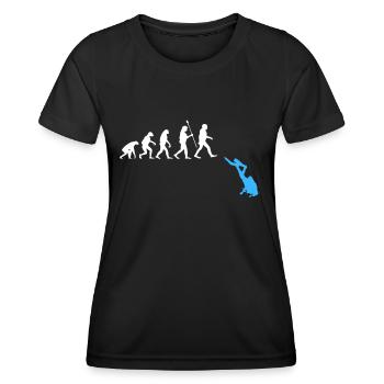 Evolution Freediving Free Diving Tauchen Freedive - Frauen Funktions-T-Shirt - Schwarz - Vorne - AI Model Female 172 light (172cm)
