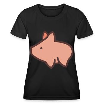 Petit cochon - T-shirt sport Femme - noir - Devant - AI Model Female 172 light (172cm)