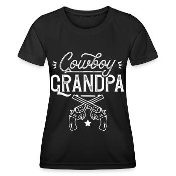 Cowboy Grandpa America Cowboys Lasso Wild West - Women's Functional T-Shirt - black - Front - AI Model Female 172 light (172cm)