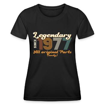 Original vintage 1977 45th birthday gift - Women's Functional T-Shirt - black - Front - AI Model Female 172 light (172cm)