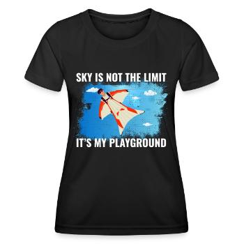Wingsuit fliegen Base Jumping Fallschirmspringen Wingsuiting - Frauen Funktions-T-Shirt - Schwarz - Vorne - AI Model Female 172 light (172cm)