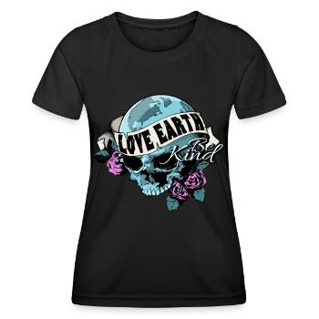 Mutter Erde - Frauen Funktions-T-Shirt - Schwarz - Vorne - AI Model Female 172 light (172cm)