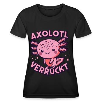 Axolotl Verrückt Axolotl Axolotlbesitzer molch - Frauen Funktions-T-Shirt - Schwarz - Vorne - AI Model Female 172 light (172cm)