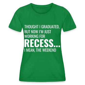 Travail Mèmes Bureau-Humour Lieu De Travail Drôle - T-shirt sport Femme - vert - Devant - AI Model Female 172 dark (172cm)