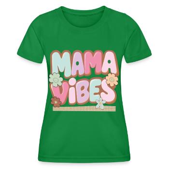 Mama Vibes: Glanz & Liebe - Frauen Funktions-T-Shirt - Kelly Green - Vorne - AI Model Female 172 dark (172cm)