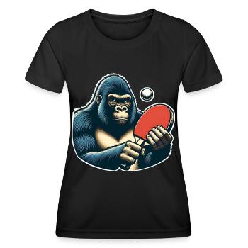 Ping-pong - T-shirt sport Femme - noir - Devant - AI Model Female 172 light (172cm)