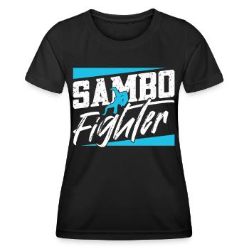 Sambo Fighter Training Martial Arts Martial Arts - Women's Functional T-Shirt - black - Front - AI Model Female 172 light (172cm)