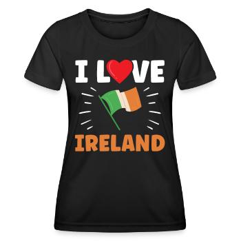 I love Ireland Irish St. Patrick's Day - Women's Functional T-Shirt - black - Front - AI Model Female 172 light (172cm)
