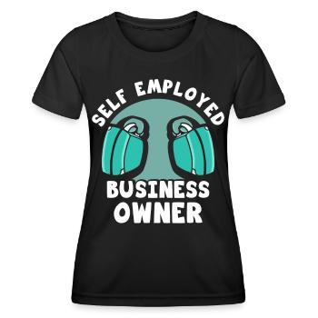 Self-employed business owner Self-employed - Women's Functional T-Shirt - black - Front - AI Model Female 172 light (172cm)
