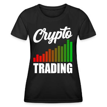 Crypto Trading Traders Trade Crypto Trading - Women's Functional T-Shirt - black - Front - AI Model Female 172 light (172cm)