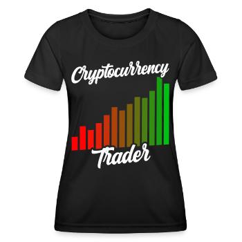 Cryptocurrency Traders Crypto Crypto Trader - T-shirt sport Femme - noir - Devant - AI Model Female 172 light (172cm)