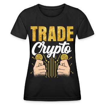 Crypto Trading Trading Trade Crypto Trader - Women's Functional T-Shirt - black - Front - AI Model Female 172 light (172cm)