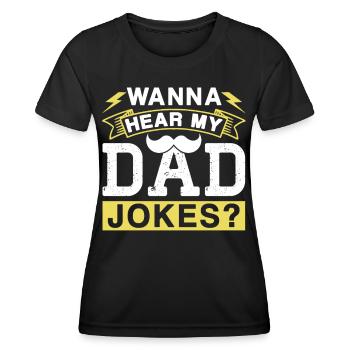 Papa Blague Papa Blague Père Blagues - T-shirt sport Femme - noir - Devant - AI Model Female 172 light (172cm)