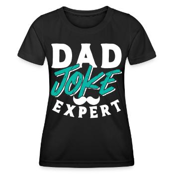 Papa Blague Papa Blagues Père - T-shirt sport Femme - noir - Devant - AI Model Female 172 light (172cm)