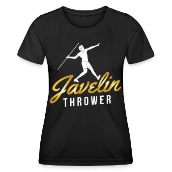 Speerwerfer Speer Speerwurf Speerwerfen - Frauen Funktions-T-Shirt - Schwarz - Vorne - AI Model Female 172 light (172cm)