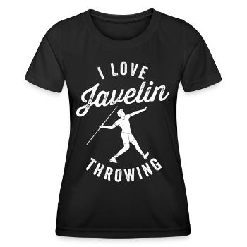 J’adore lancer de javelot lancer de javelot lancer de javelot lancer de javelot - T-shirt sport Femme - noir - Devant - AI Model Female 172 light (172cm)