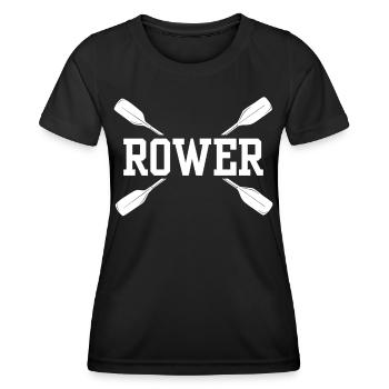Rameur Aviron Aviron Aviron Aviron Bateau Aviron - T-shirt sport Femme - noir - Devant - AI Model Female 172 light (172cm)