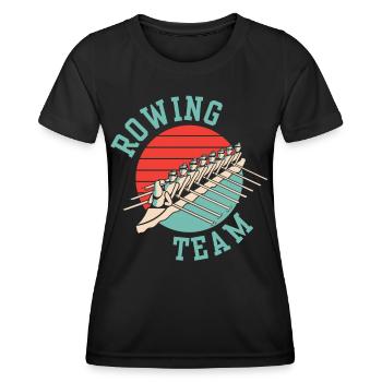 Équipe d’aviron Aviron Aviron Bateau Aviron Aviron - T-shirt sport Femme - noir - Devant - AI Model Female 172 light (172cm)