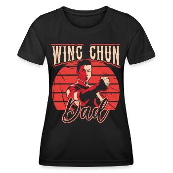 Wing Chun Vater Trainer Kampfsport Kampfkunst - Frauen Funktions-T-Shirt - Schwarz - Vorne - AI Model Female 172 light (172cm)