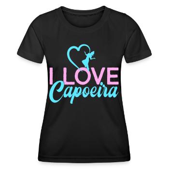 Ich Liebe Capoeira Hobby Brasilianisch Kampfsport - Frauen Funktions-T-Shirt - Schwarz - Vorne - AI Model Female 172 light (172cm)