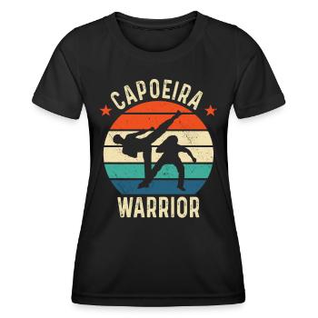 Capoeira Krieger Kampfsport Hobby Brasilianisch - Frauen Funktions-T-Shirt - Schwarz - Vorne - AI Model Female 172 light (172cm)