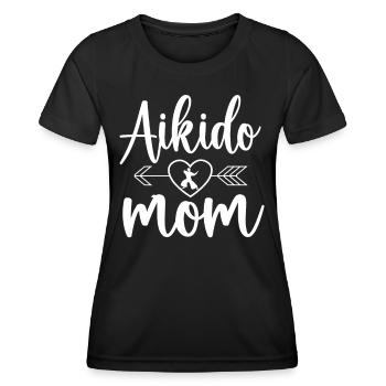Aïkido Mère Arts Martiaux Combattant Arts Martiaux Arts Martiaux - T-shirt sport Femme - noir - Devant - AI Model Female 172 light (172cm)