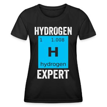 Hydrogen Expert Element Energy Hydrogen - Women's Functional T-Shirt - black - Front - AI Model Female 172 light (172cm)