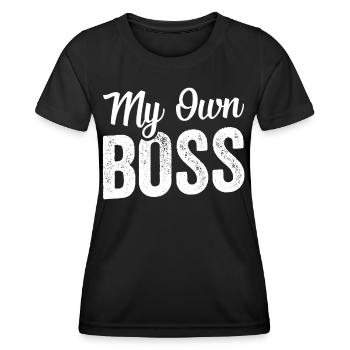 Mon propre patron Freelancer Travailleur indépendant - T-shirt sport Femme - noir - Devant - AI Model Female 172 light (172cm)