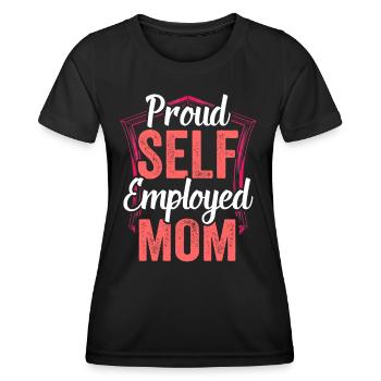Proud Self-employed mother Self-employed - Women's Functional T-Shirt - black - Front - AI Model Female 172 light (172cm)