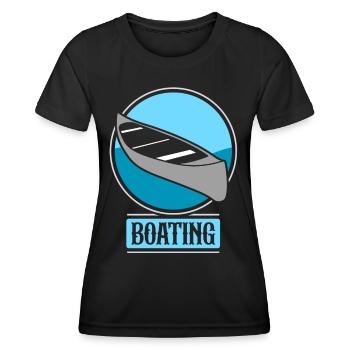 Boating Yacht Sailboat Boat Boat - Women's Functional T-Shirt - black - Front - AI Model Female 172 light (172cm)