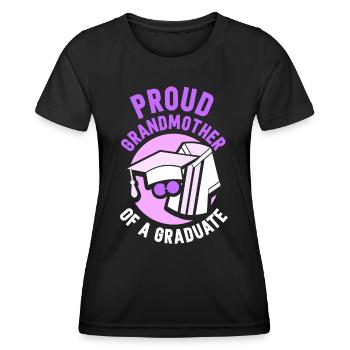 Proud Grandmother Of a Graduate Graduate - Women's Functional T-Shirt - black - Front - AI Model Female 172 light (172cm)