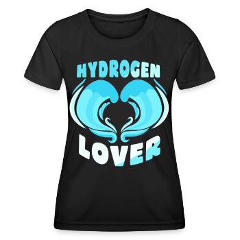 Hydrogen Lover Energy Element Hydrogen - Women's Functional T-Shirt - black - Front - AI Model Female 172 light (172cm)