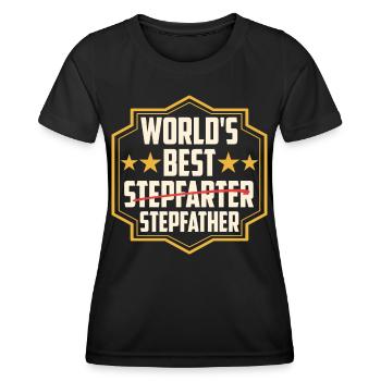 Le meilleur beau-père du monde Beau-père Beau-père Beau-père - T-shirt sport Femme - noir - Devant - AI Model Female 172 light (172cm)