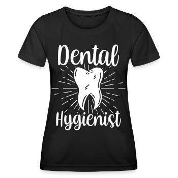 Hygiénistes dentaires Dentiste Équipe d’hygiène dentaire - T-shirt sport Femme - noir - Devant - AI Model Female 172 light (172cm)