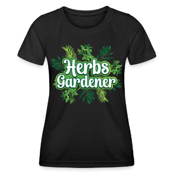 Herb Gardener Herbalisme Herb Garden Herb Herb - T-shirt sport Femme - noir - Devant - AI Model Female 172 light (172cm)