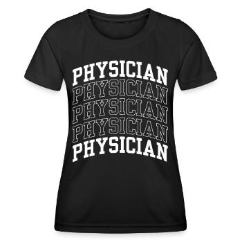 Arzt Medizin Mediziner Beruf Doktor - Frauen Funktions-T-Shirt - Schwarz - Vorne - AI Model Female 172 light (172cm)