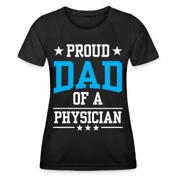 Fier père d’un médecin médecin médecin - T-shirt sport Femme - noir - Devant - AI Model Female 172 light (172cm)