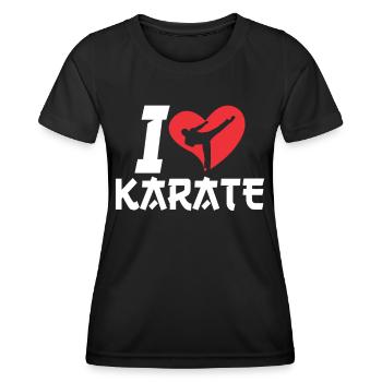 J’adore les arts martiaux de combat de karaté arts martiaux - T-shirt sport Femme - noir - Devant - AI Model Female 172 light (172cm)