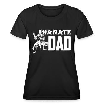 Karate Vater Kampfsport Kampfkunst Kämpfer - Frauen Funktions-T-Shirt - Schwarz - Vorne - AI Model Female 172 light (172cm)