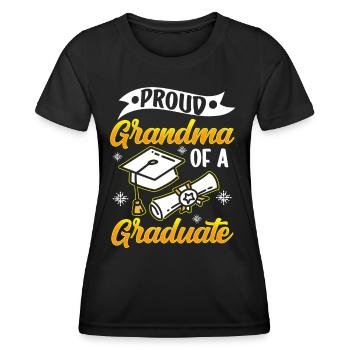 Proud Grandmother Of a Graduate Graduate - Women's Functional T-Shirt - black - Front - AI Model Female 172 light (172cm)